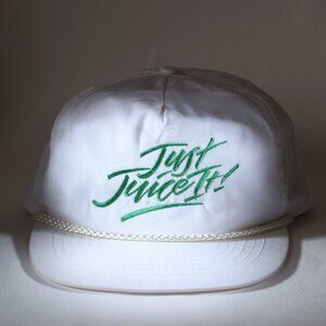 Vintage Juiceman Hat Mens OS White Just Juice It Cap